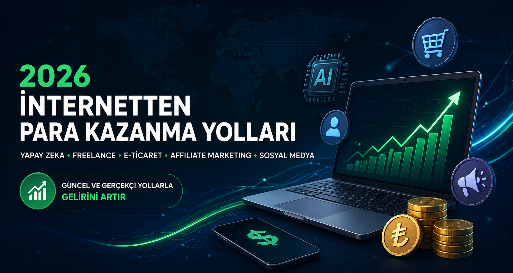 İnternetten Para Kazanma Yolları (2026 Güncel Rehber)