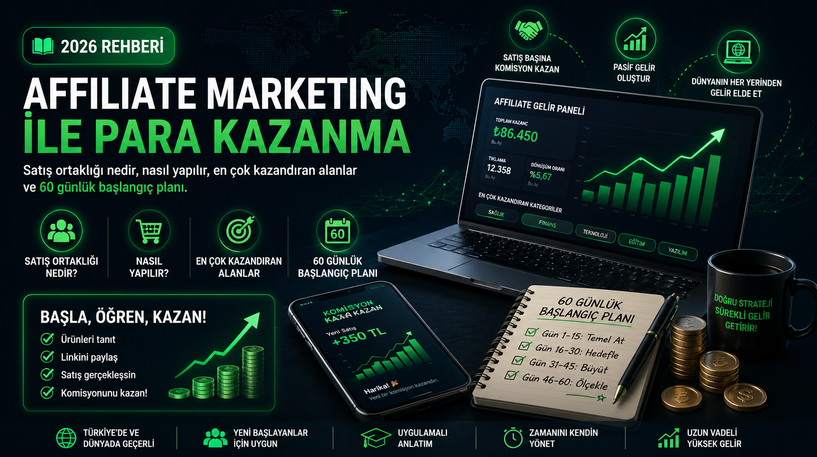 Affiliate Marketing ile Para Kazanma (2026 Rehberi)